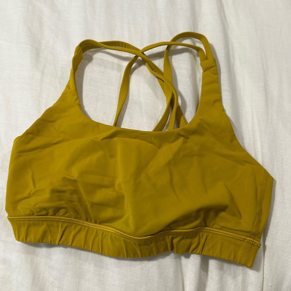 Lululemon Energy Bra Size 6 | Yellow/Mustard
